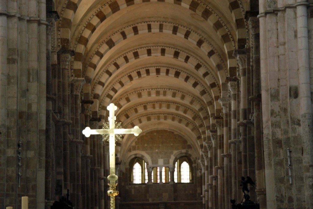 De kerk van de abdij van Vezelay in Frankrijk