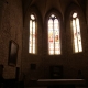 De binnenkant van de kerk in Lauzerte Frankrijk