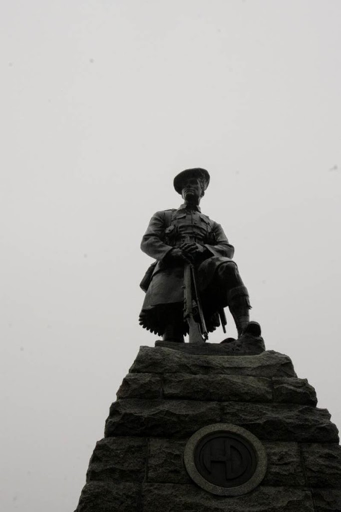 Monument voor de schotse highlanders in Beaumont-Hamel, Frankrijk