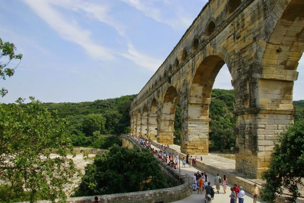 Pont du Gard is een Romeins aquaduct in de Provence, Frankrijk