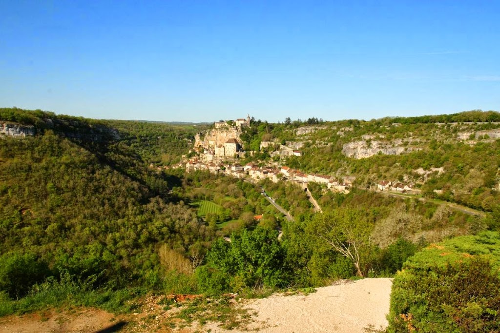 Uitzicht op Rocamadour vanaf L’Hospitalet