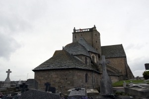 Kerk Saint Nicolas in Barfleur op het schiereiland cotentin in Normandië Frankrijk