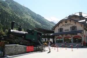 Station in Chamonix van het treintje naar het Mer du Glace