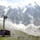 Kabelbaan naar de Aquille de Midi bij Chamonix in de Franse Alpen