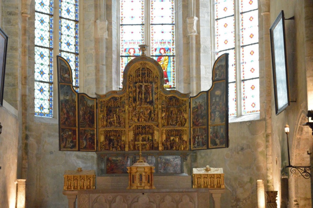 De Vlaamse retable in de abdijkerk van Baume-les-Messieurs in Frankrijk
