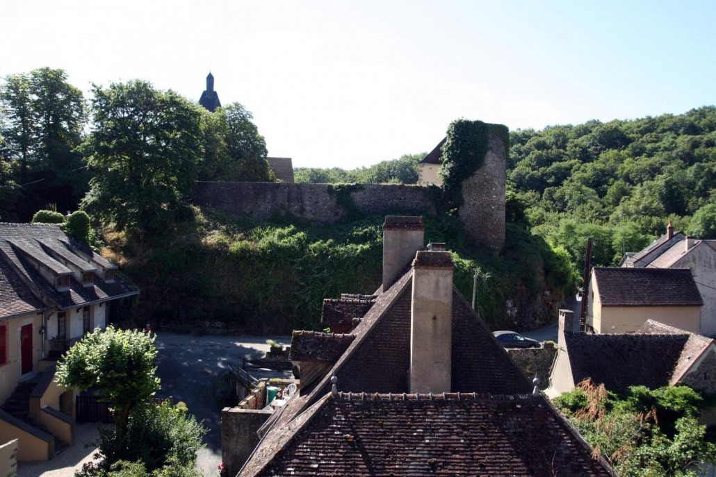 Het kasteel in het dorp Gargilesse-Dampierre in de Limousin Frankrijk