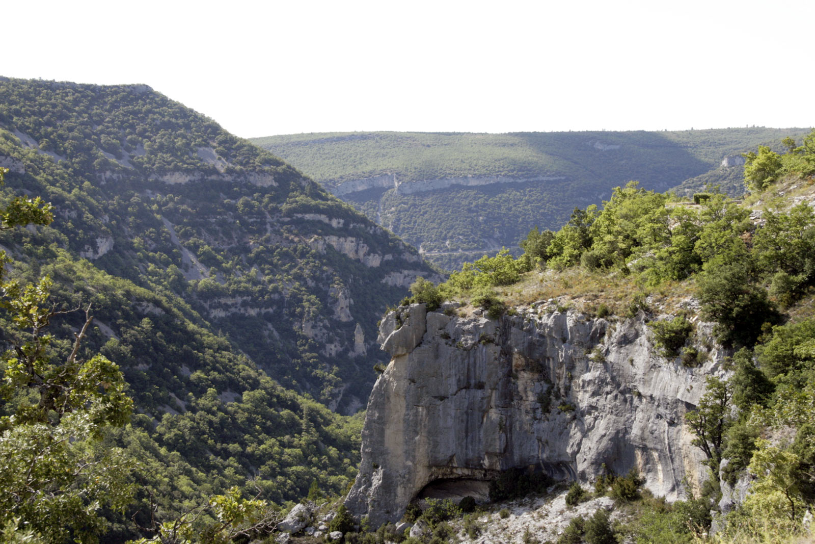 Uitzicht op de Gorges de la Nesque in de Provence, Frankrijk