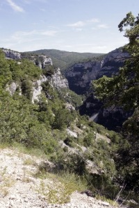 Uitzicht op de kloof van de Nesque in de Vaucluse Frankrijk