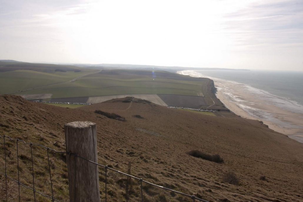 Uitzicht op het strand vanaf Cap Blanc Nez