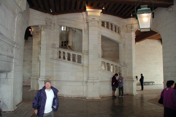 De centrale trap in Chambord is zeer waarschijnlijk ontworpen door Leonardo da Vinci