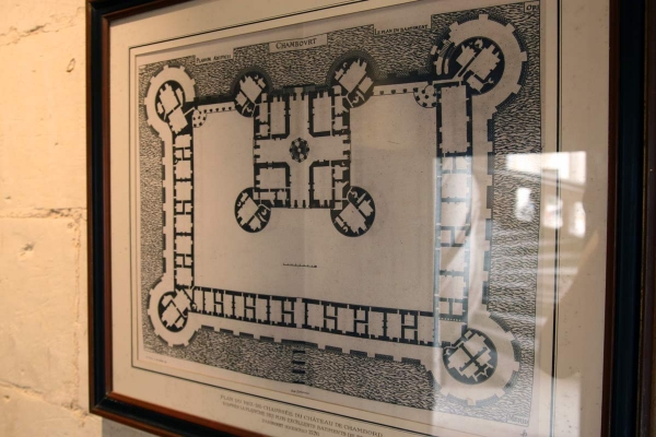 Plattegrond van het kasteel van Chambord