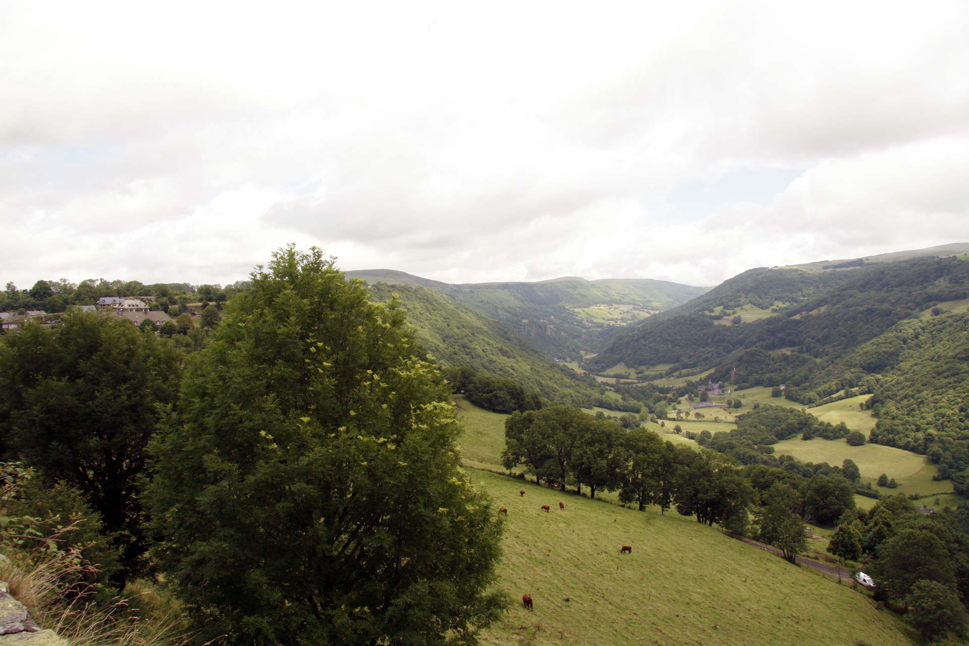 Keteldal bij het dorp Salers in de Cantal
