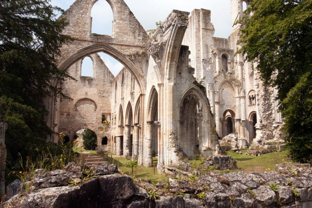 De sint Petruskerk van de abdij van Jumieges in Normandië, Frankrijk