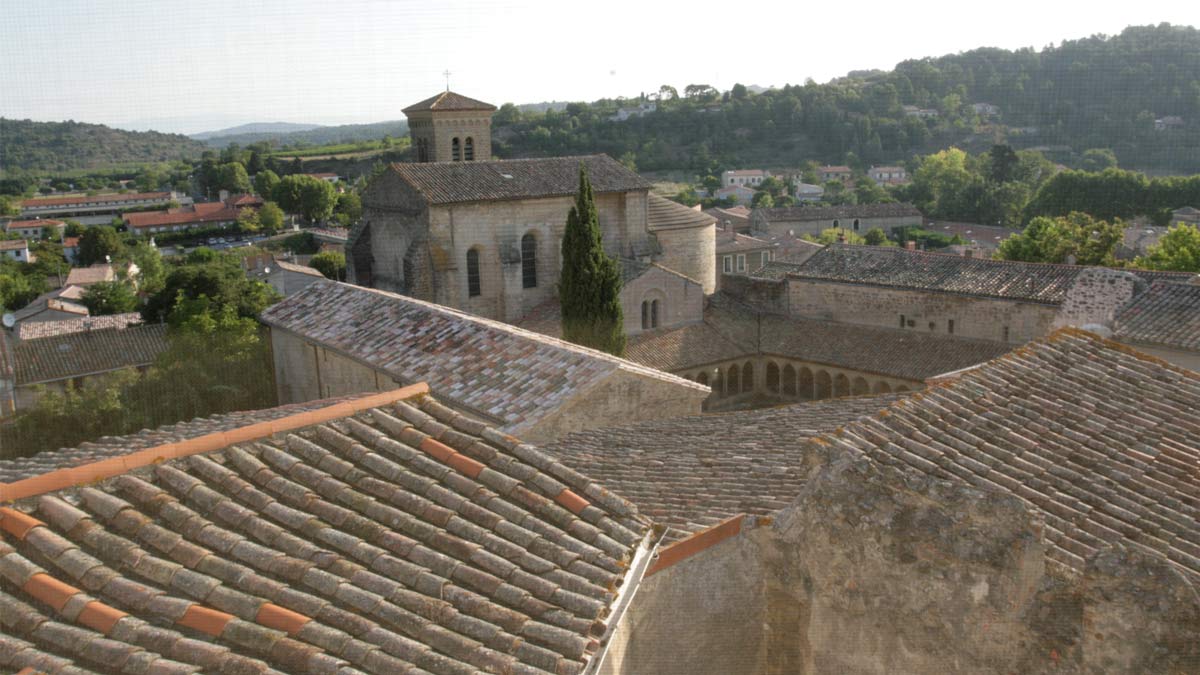 Het klooster van Saint-Hilaire even ten zuiden van Carcassonne