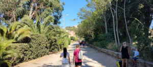 De weg naar het strand in Porquerolles